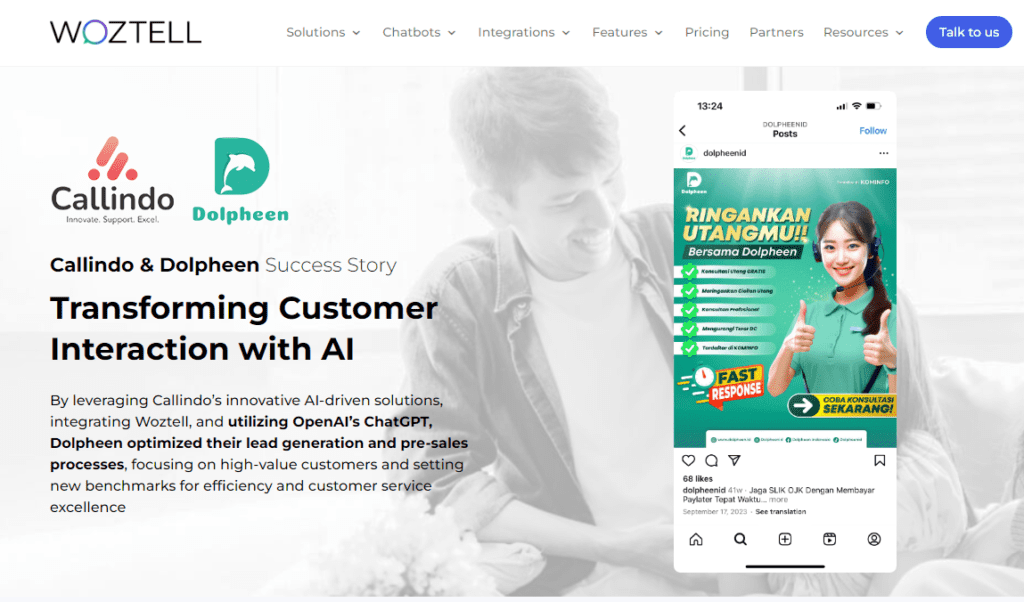 Ai Customer Interaction Services with Callindo and Dolpheen